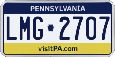 PA license plate LMG2707
