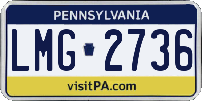PA license plate LMG2736