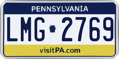 PA license plate LMG2769