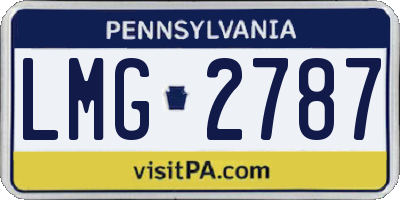 PA license plate LMG2787