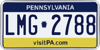 PA license plate LMG2788