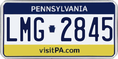 PA license plate LMG2845