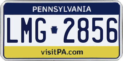 PA license plate LMG2856