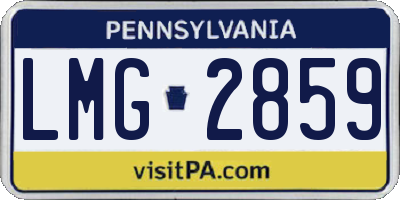 PA license plate LMG2859