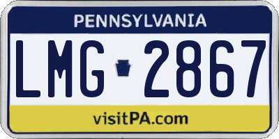 PA license plate LMG2867