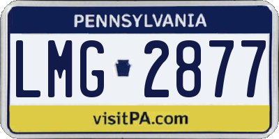 PA license plate LMG2877