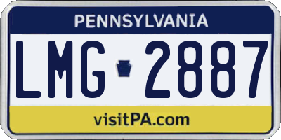 PA license plate LMG2887