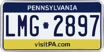 PA license plate LMG2897