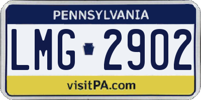 PA license plate LMG2902