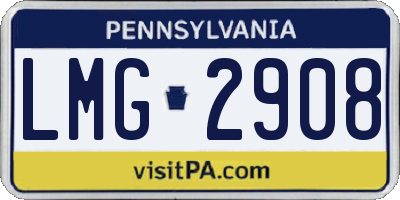 PA license plate LMG2908