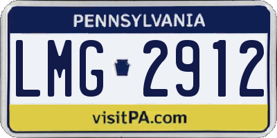 PA license plate LMG2912