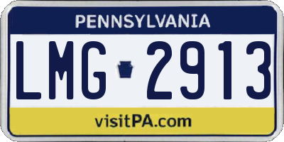 PA license plate LMG2913