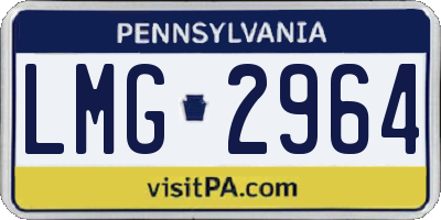 PA license plate LMG2964
