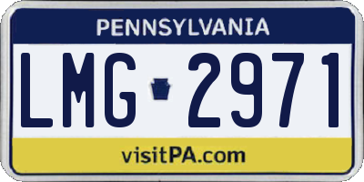 PA license plate LMG2971