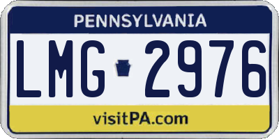 PA license plate LMG2976
