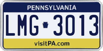 PA license plate LMG3013