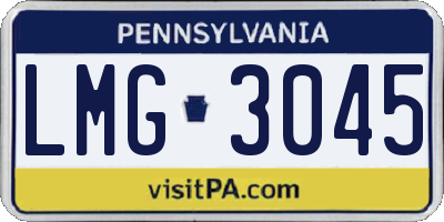 PA license plate LMG3045