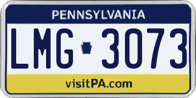PA license plate LMG3073