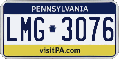 PA license plate LMG3076