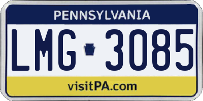 PA license plate LMG3085