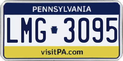 PA license plate LMG3095