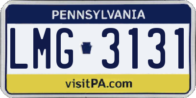 PA license plate LMG3131