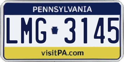 PA license plate LMG3145