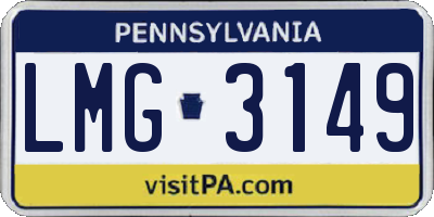 PA license plate LMG3149