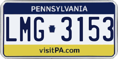 PA license plate LMG3153