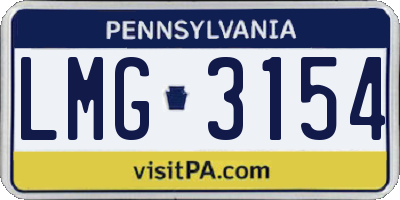 PA license plate LMG3154