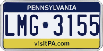PA license plate LMG3155