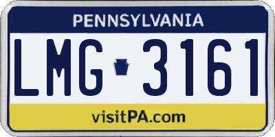 PA license plate LMG3161