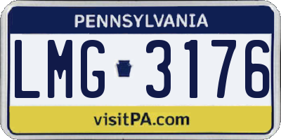 PA license plate LMG3176