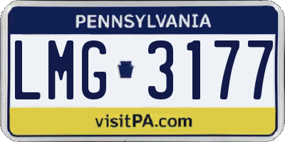 PA license plate LMG3177