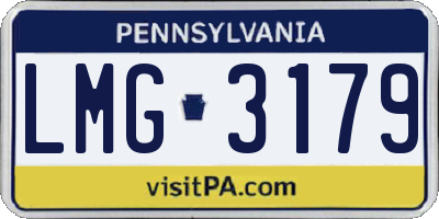 PA license plate LMG3179