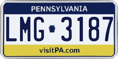 PA license plate LMG3187