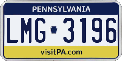 PA license plate LMG3196