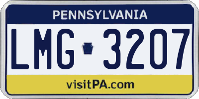 PA license plate LMG3207