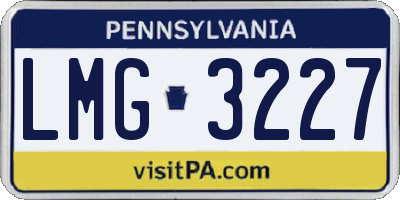 PA license plate LMG3227