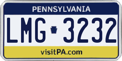 PA license plate LMG3232