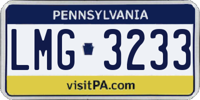 PA license plate LMG3233