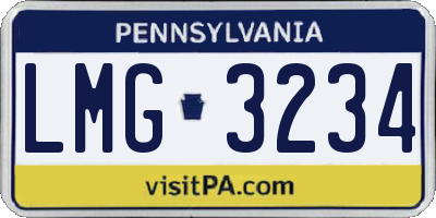 PA license plate LMG3234