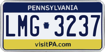 PA license plate LMG3237