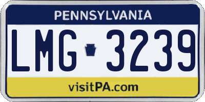 PA license plate LMG3239