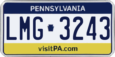 PA license plate LMG3243