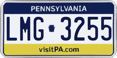 PA license plate LMG3255