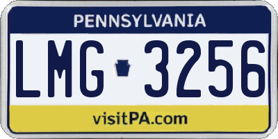 PA license plate LMG3256