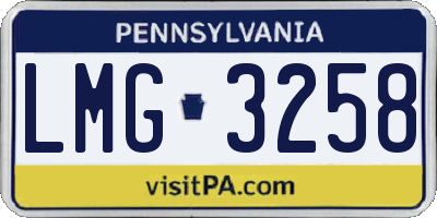 PA license plate LMG3258