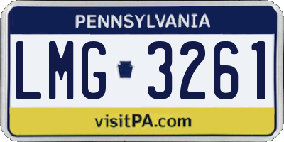 PA license plate LMG3261
