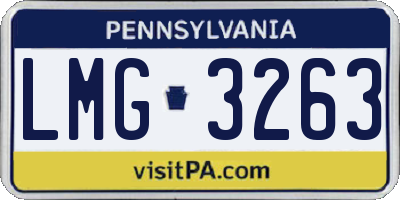 PA license plate LMG3263